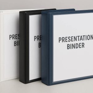 3 Ring Binder File Folders with Clear View Covers for Presentations